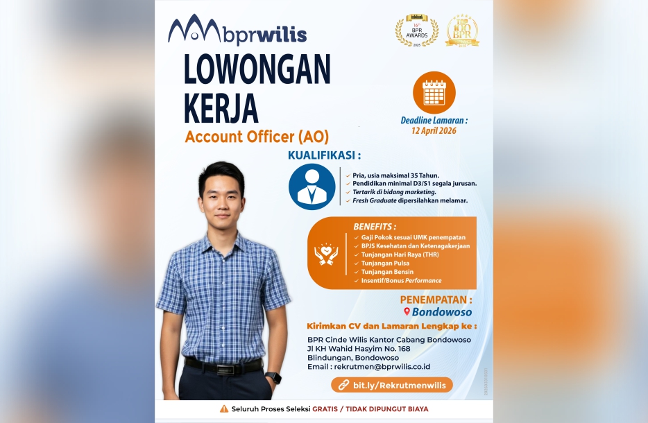 Lowongan Kerja Account Officer untuk Penempatan Kantor Cabang Bondowoso