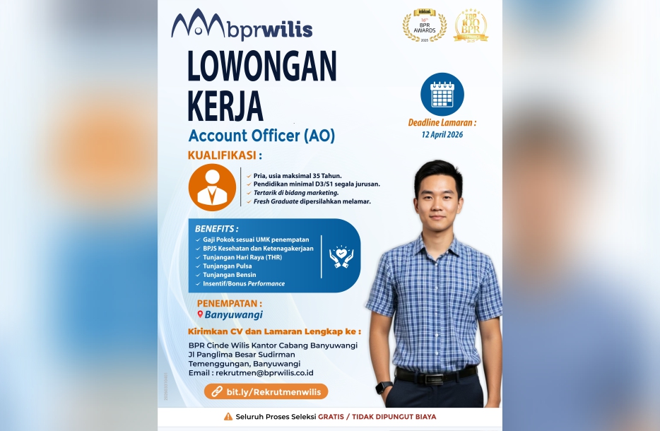 Lowongan Kerja Account Officer untuk Penempatan Kantor Cabang Banyuwangi