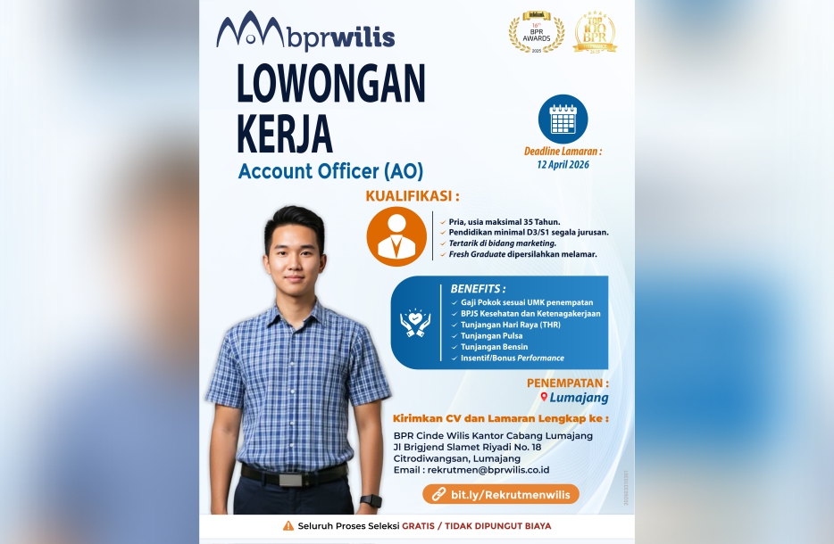Lowongan Kerja Account Officer untuk Penempatan Kantor Cabang Lumajang