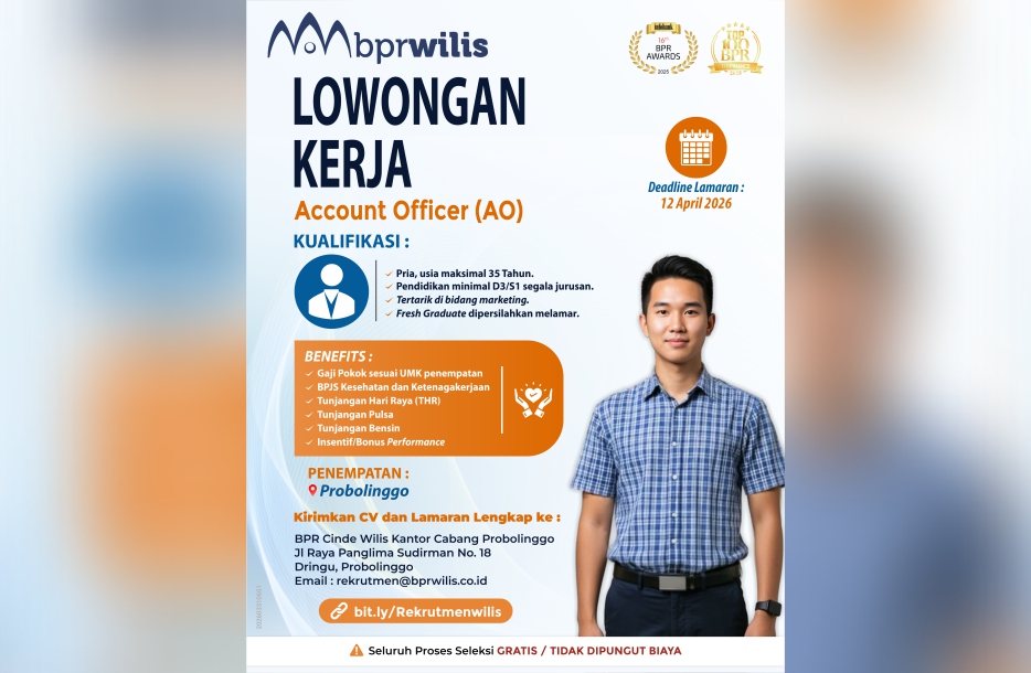 Lowongan Kerja Account Officer untuk Penempatan Kantor Cabang Probolinggo
