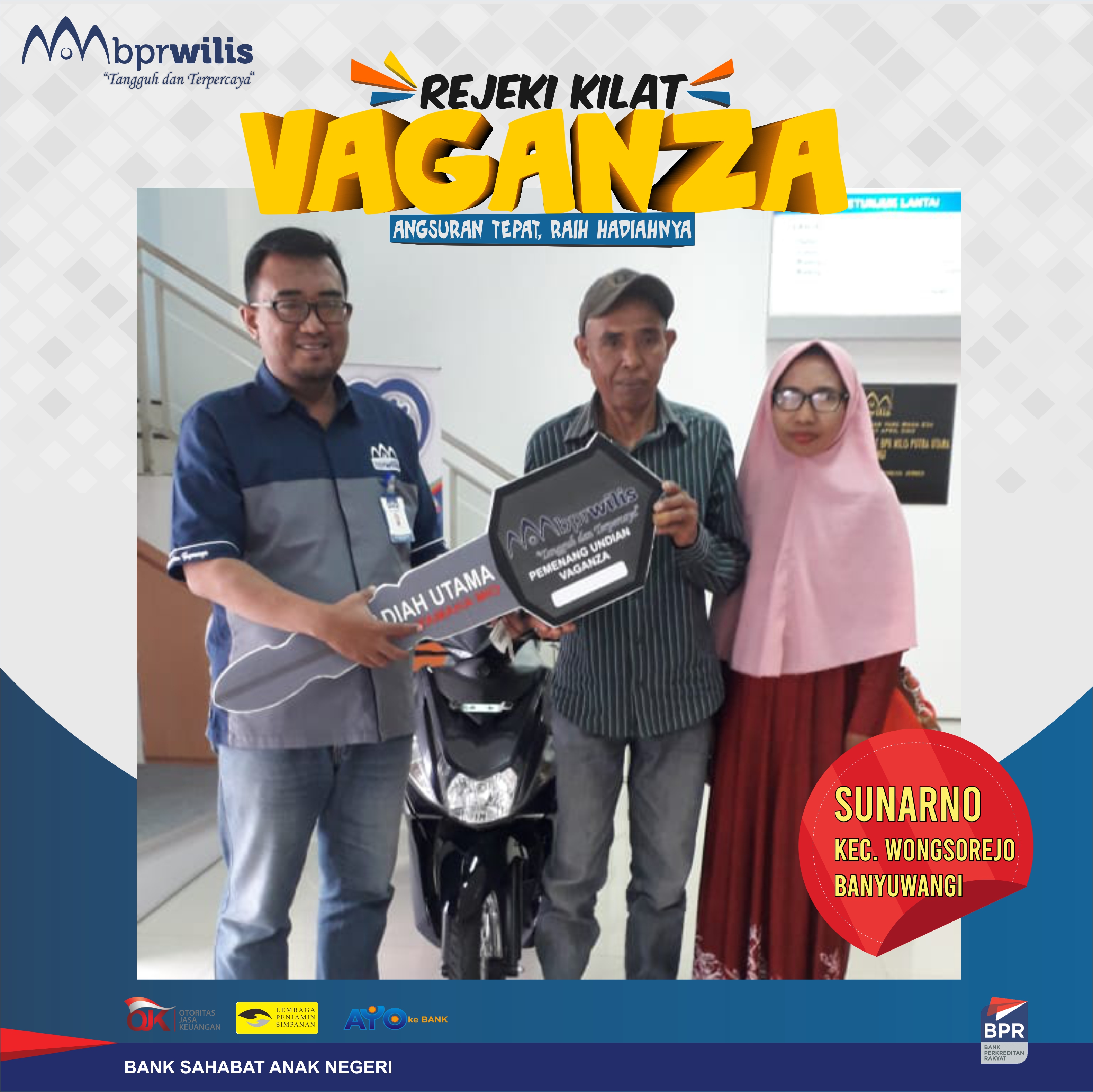 Penyerahan Hadiah â€œRejeki Kilat Vaganzaâ€ Periode Juli 2018-Juni 2019